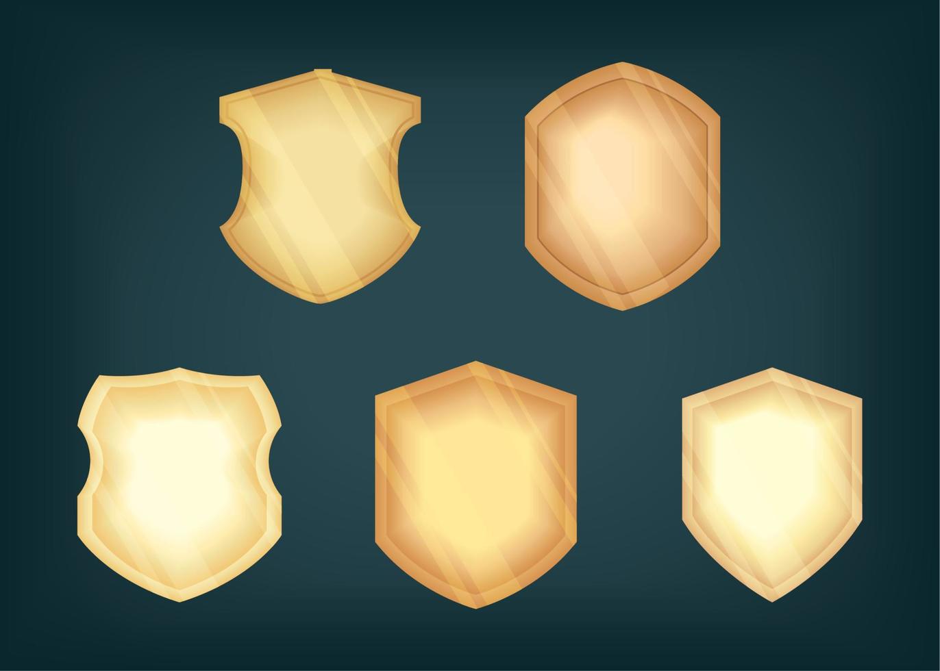 ikoner guld design element, vektor