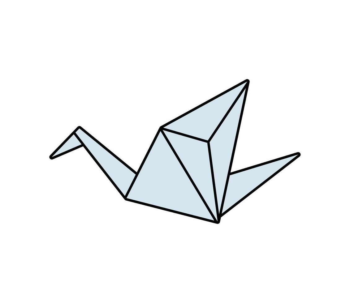 papper fågel origami vektor