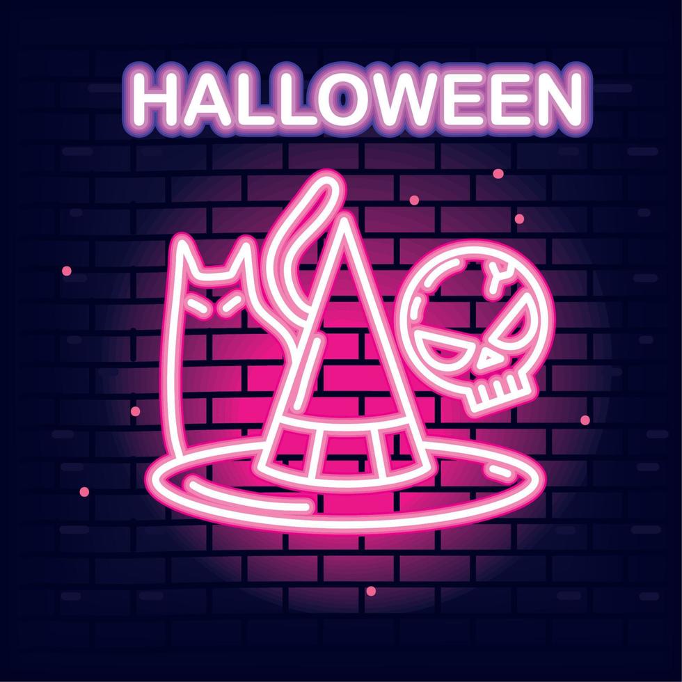 halloween fest neon vektor