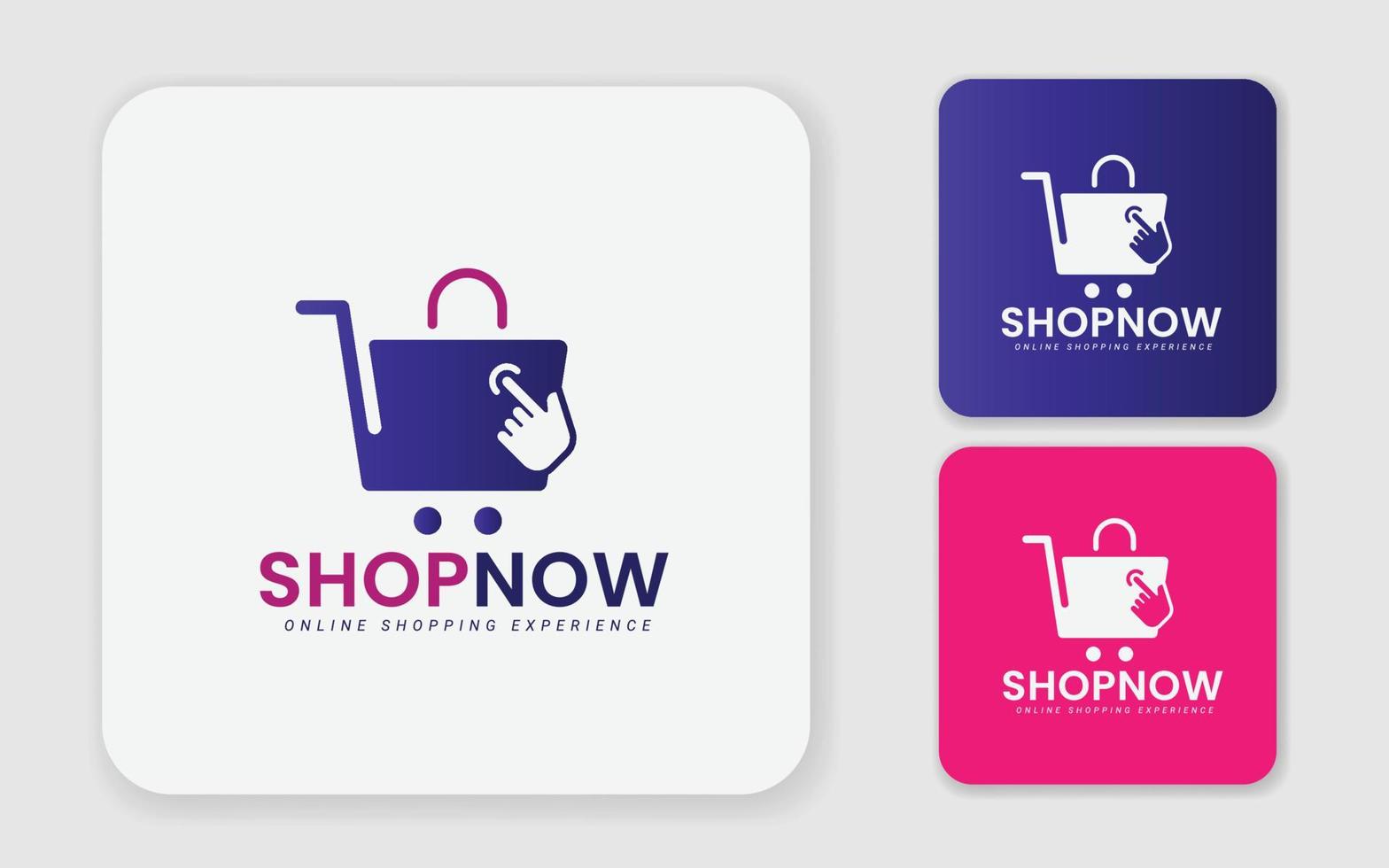 Online-Shop-Logo-Design. Illustrationsvektorgrafik des Warenkorb- und Shop-Taschen-Kombinationslogo-Designkonzepts. Perfekt für E-Commerce, Verkauf, Rabatt oder Shop-Webelement. E-Commerce-Plattform-Logo. vektor