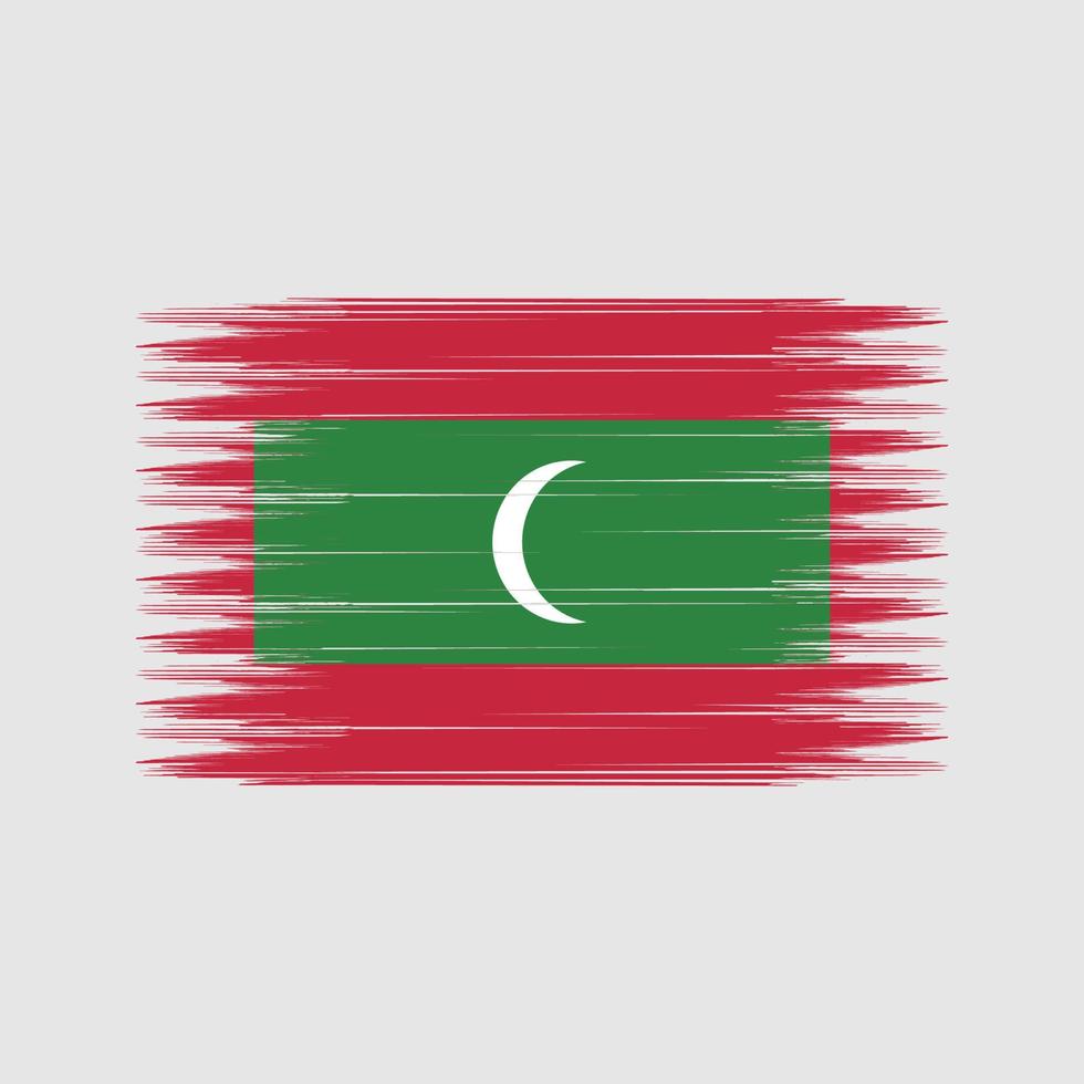 maldivernas flaggborste. National flagga vektor