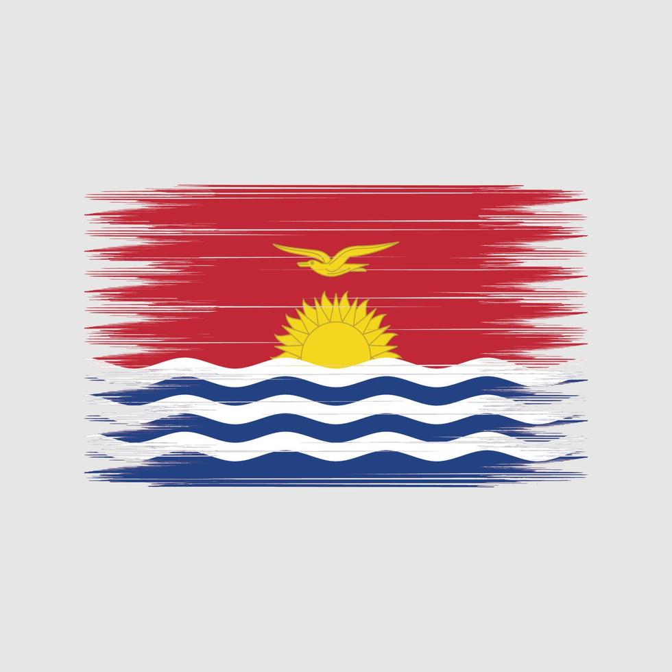 Kiribati-Flagge-Pinsel. Nationalflagge vektor