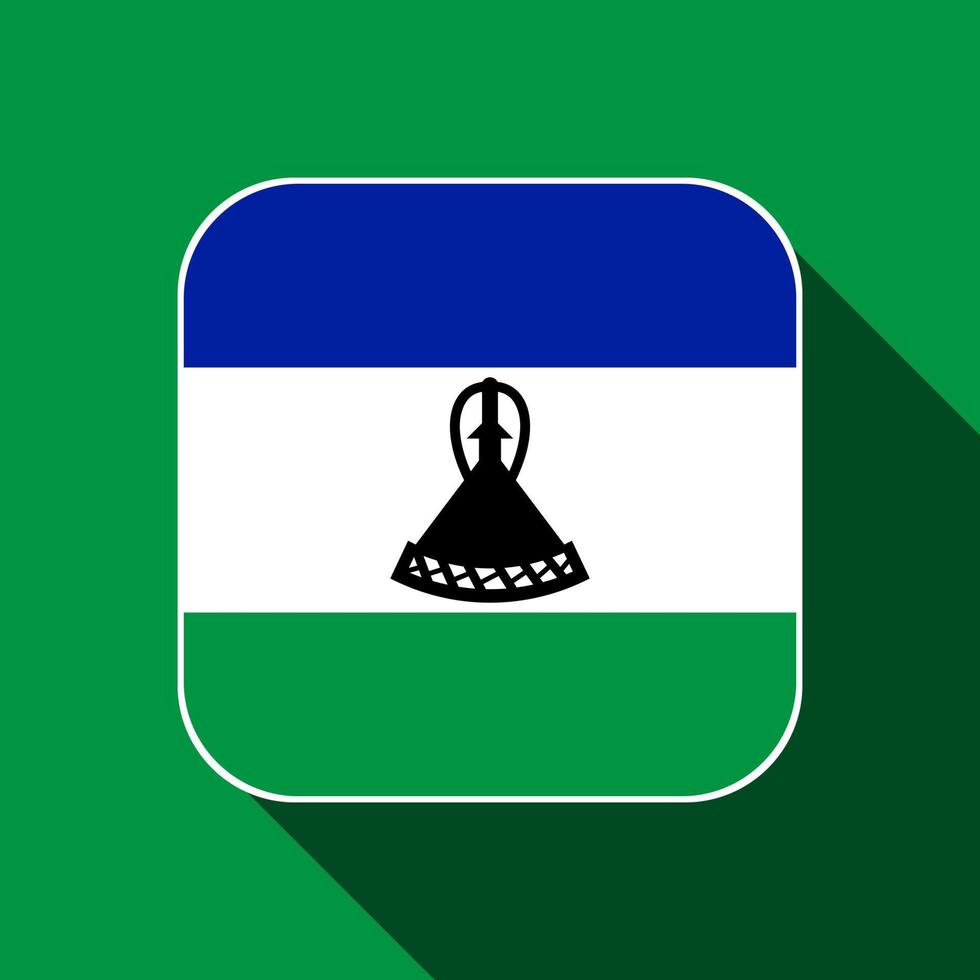 Lesotho-Flagge, offizielle Farben. Vektor-Illustration. vektor