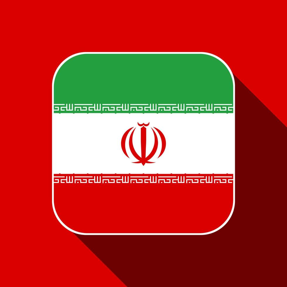 Iran-Flagge, offizielle Farben. Vektor-Illustration. vektor