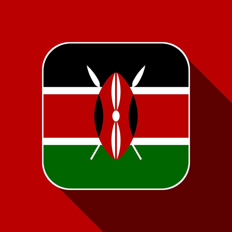 Kenia-Flagge, offizielle Farben. Vektor-Illustration. vektor