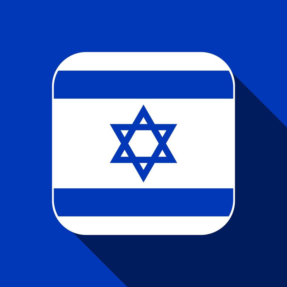 Israel-Flagge, offizielle Farben. Vektor-Illustration. vektor