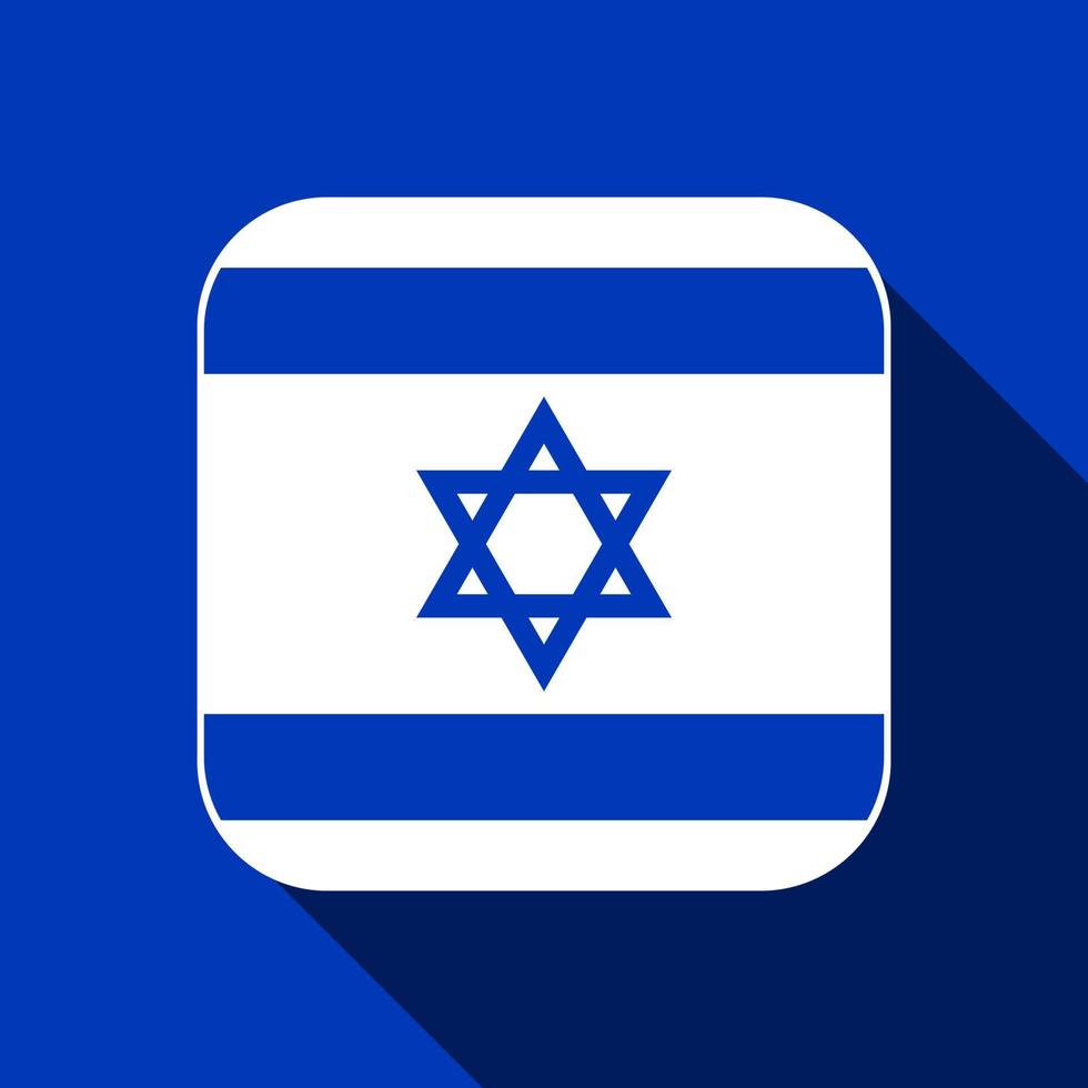Israels flagga, officiella färger. vektor illustration.