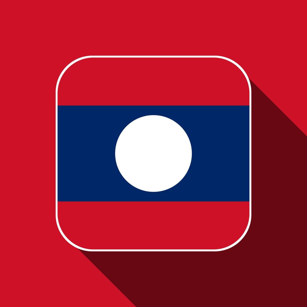 Laos-Flagge, offizielle Farben. Vektor-Illustration. vektor