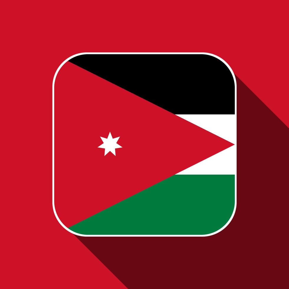 Jordanien-Flagge, offizielle Farben. Vektor-Illustration. vektor