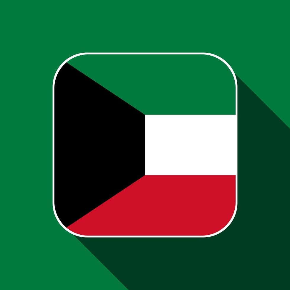 Kuwait-Flagge, offizielle Farben. Vektor-Illustration. vektor