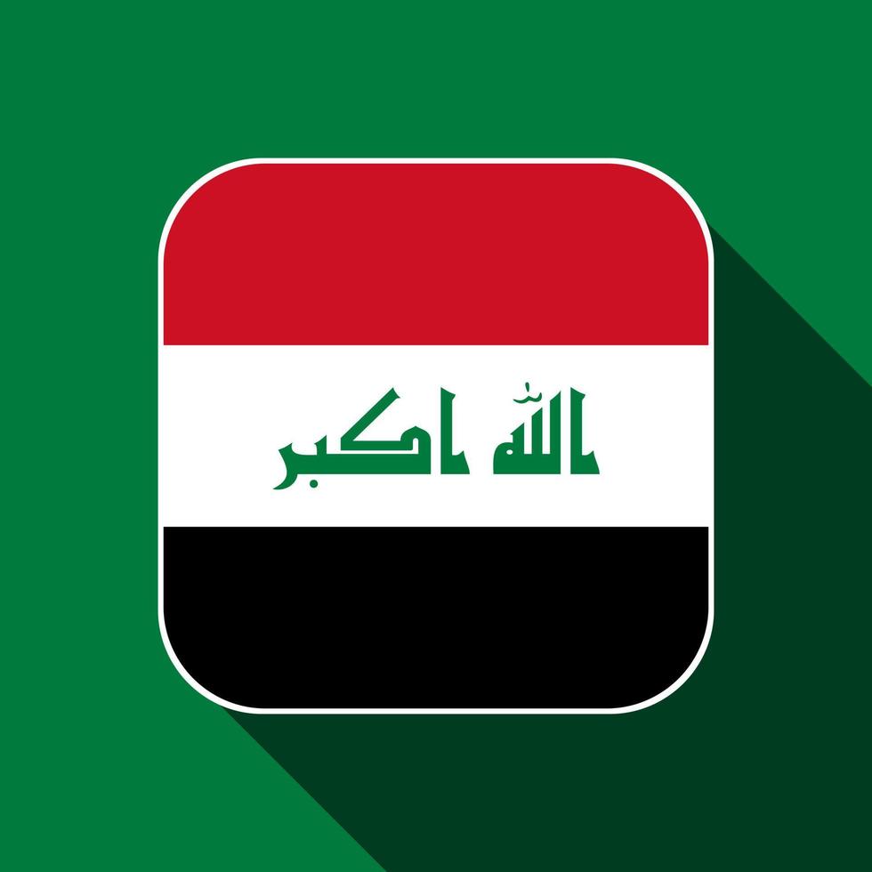 Iraks flagga, officiella färger. vektor illustration.