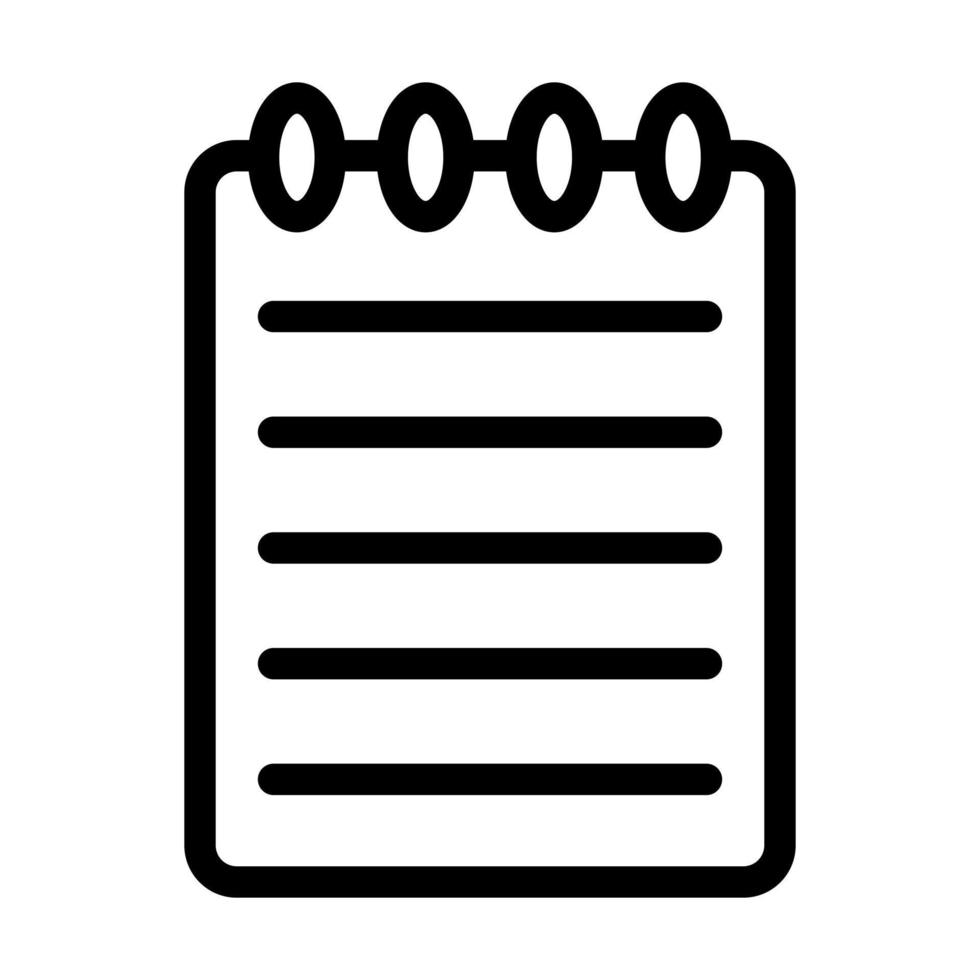 anteckningsbok ikon design vektor