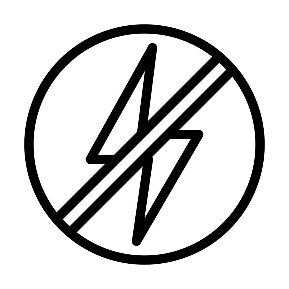 Kein Strom-Icon-Design vektor