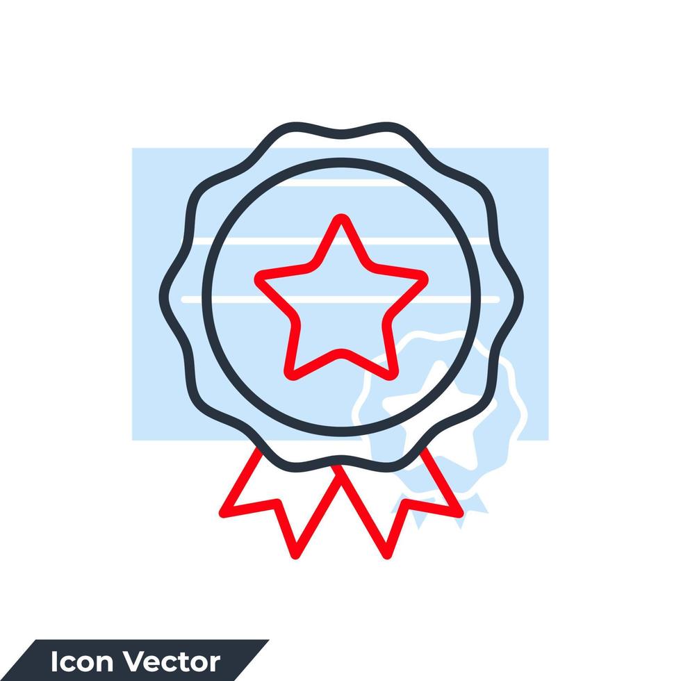 Medaillen-Symbol-Logo-Vektor-Illustration. Premium Qualität. Leistungsabzeichen-Symbolvorlage für Grafik- und Webdesign-Sammlung vektor