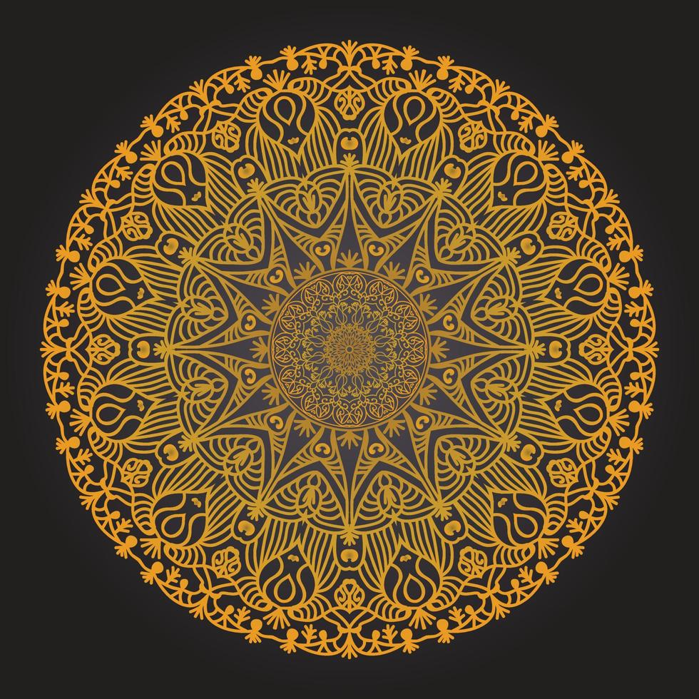 lyx dekorativ mandala design bakgrund vektor