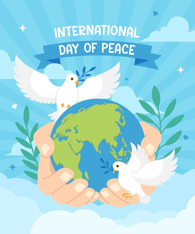 Plakatkonzept zum Internationalen Tag des Friedens vektor