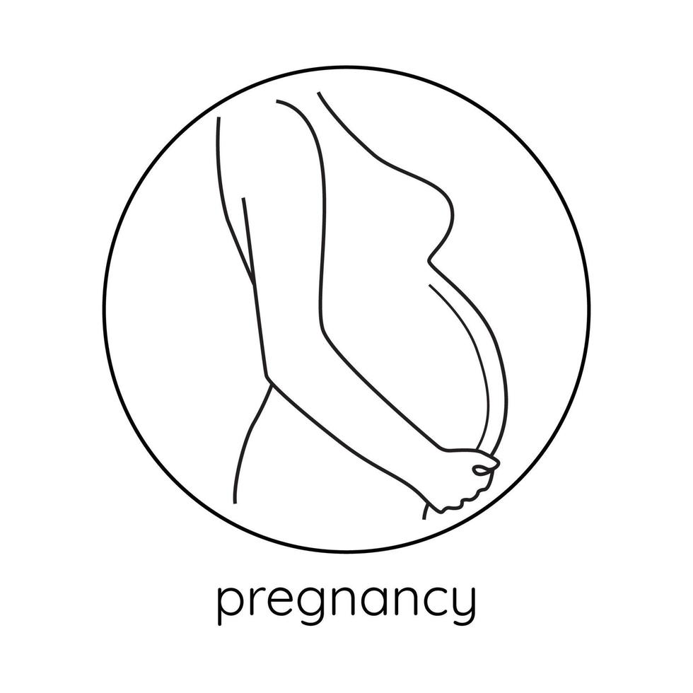 ikon gravid kvinna vektor