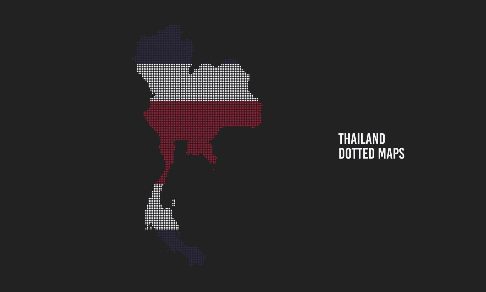 halvton färgad Kartor av thailand vektor