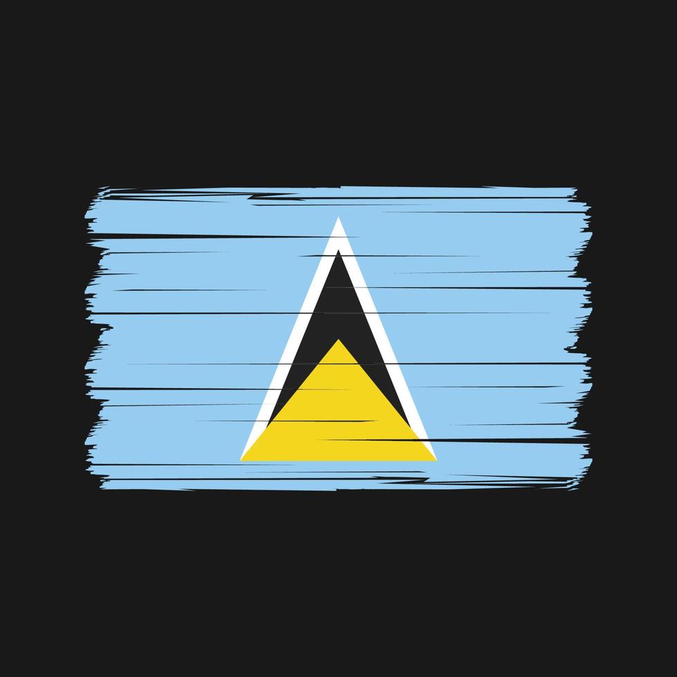 St. Lucia Flaggenvektor. Vektor der Nationalflagge