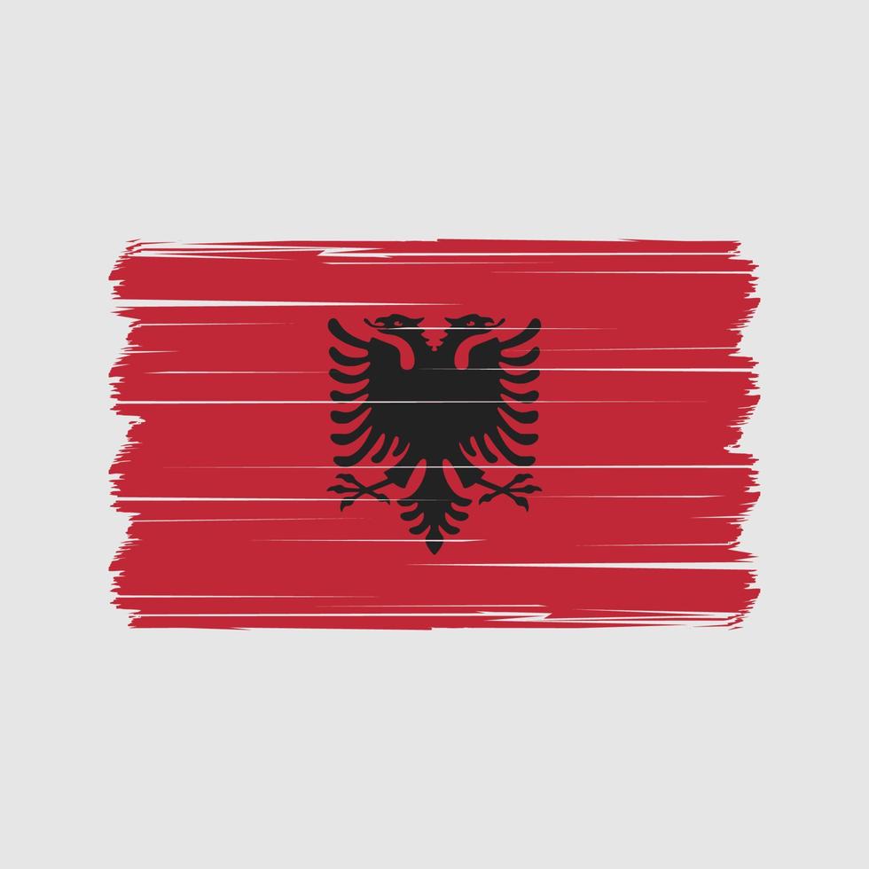Albanien-Flaggenvektor. Vektor der Nationalflagge