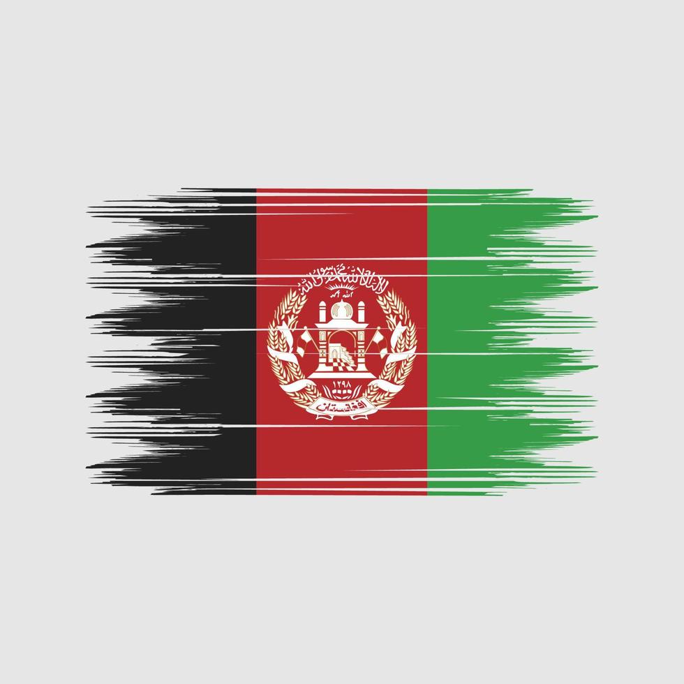 Pinselvektor der afghanischen Flagge. Pinselvektor der Nationalflagge vektor