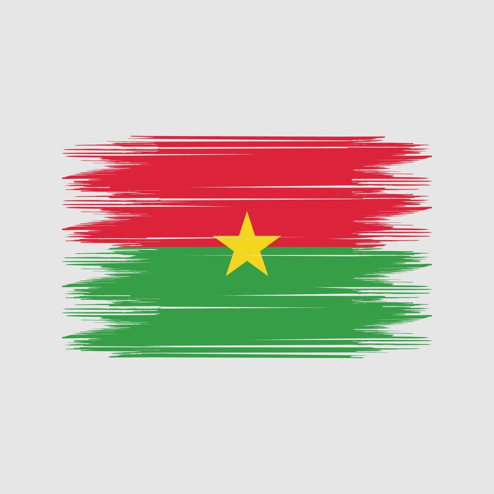 burkina faso flaggenpinselvektor. Pinselvektor der Nationalflagge vektor