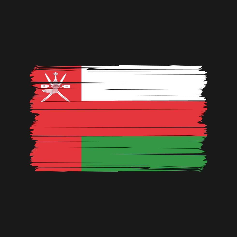 Vektor der omanischen Flagge. Vektor der Nationalflagge