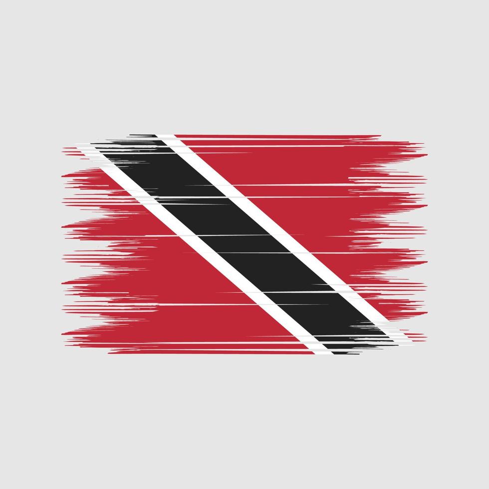 trinidad und tobago flaggenbürstenvektor. Pinselvektor der Nationalflagge vektor