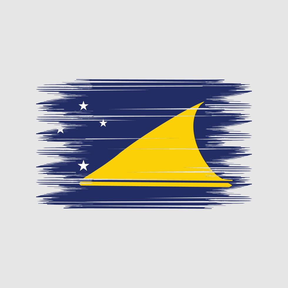 tokelau flagga borsta vektor. nationell flagga borsta vektor