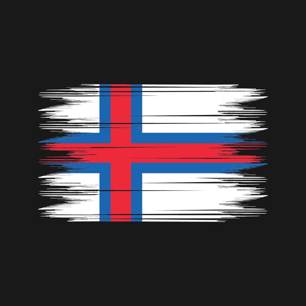 faroe öar flagga borsta vektor. nationell flagga borsta vektor