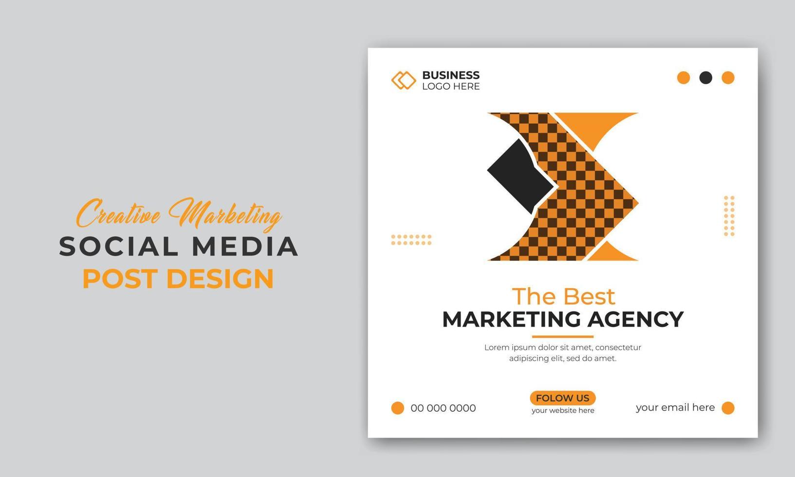 Corporate Business Digital Marketing Agentur Social Media Post oder Web-Banner-Design-Vorlage vektor