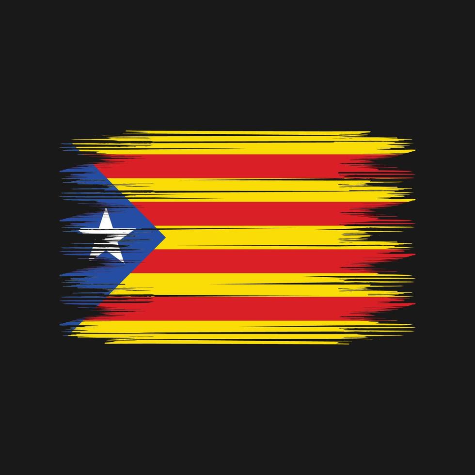 catalonia flagga borsta vektor. nationell flagga borsta vektor