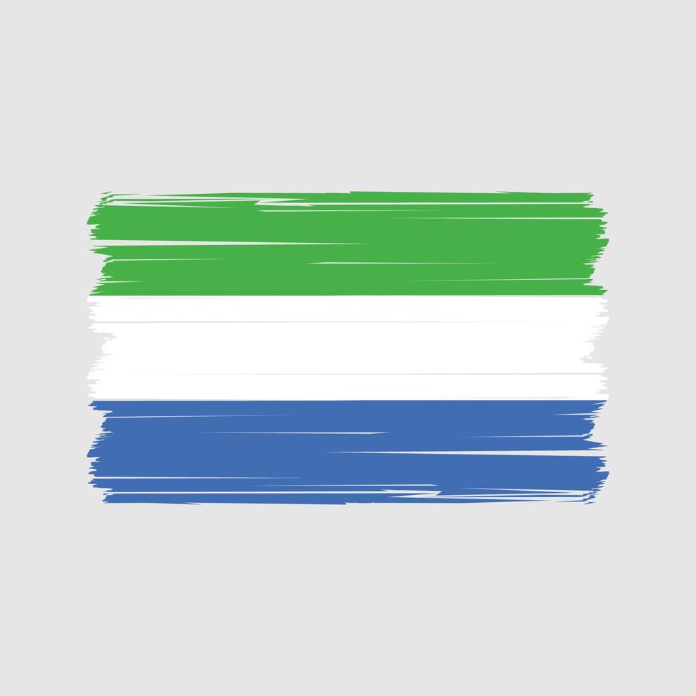 Sierra Leone Flaggenvektor. Vektor der Nationalflagge