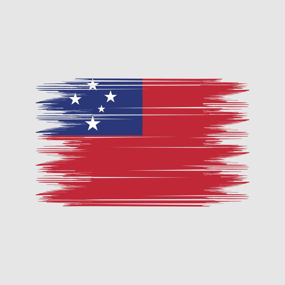 samoa flagga borsta vektor. nationell flagga borsta vektor