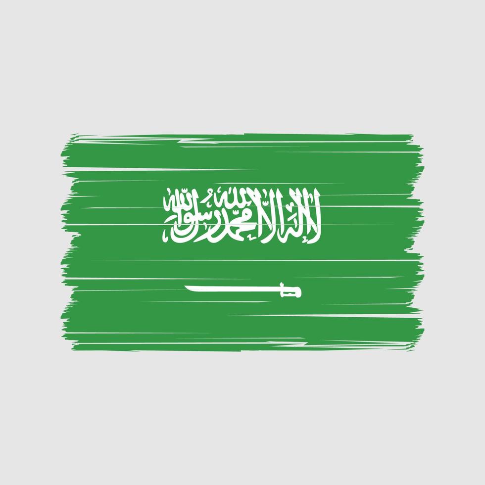Flaggenvektor von Saudi-Arabien. Vektor der Nationalflagge