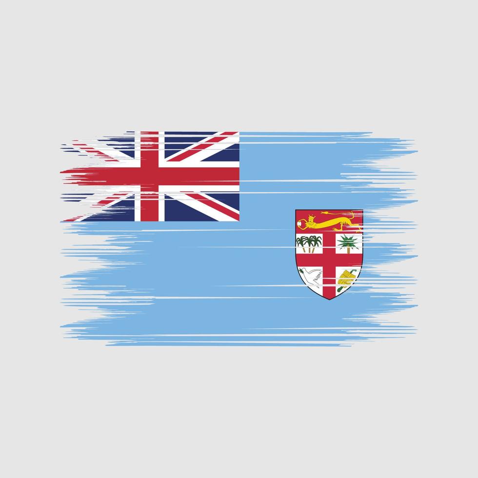 Fidschi-Flaggen-Pinsel-Vektor. Pinselvektor der Nationalflagge vektor