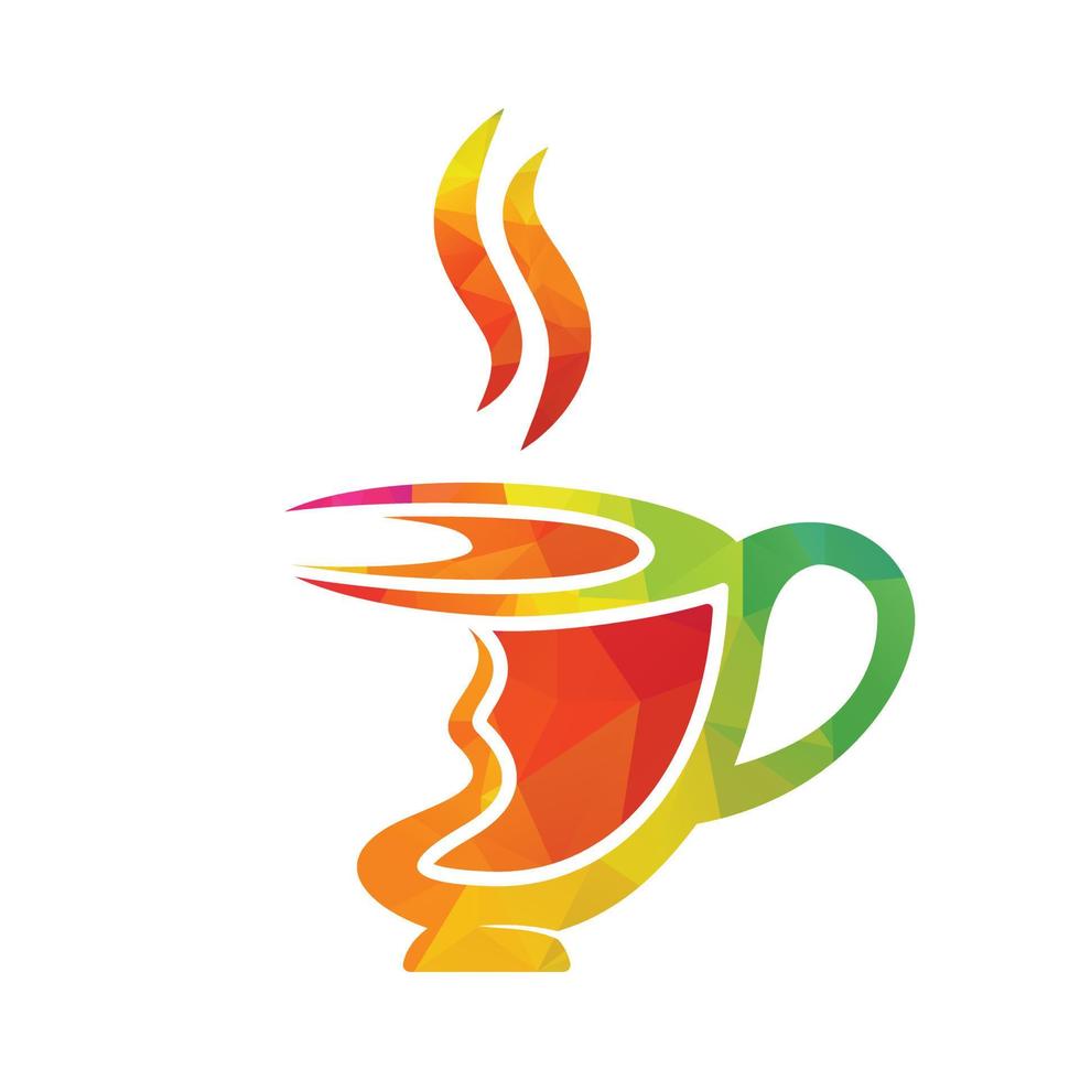 Logo-Design-Vorlage für grünen Tee. frische grüne Tasse Logo-Vektor-Design. vektor