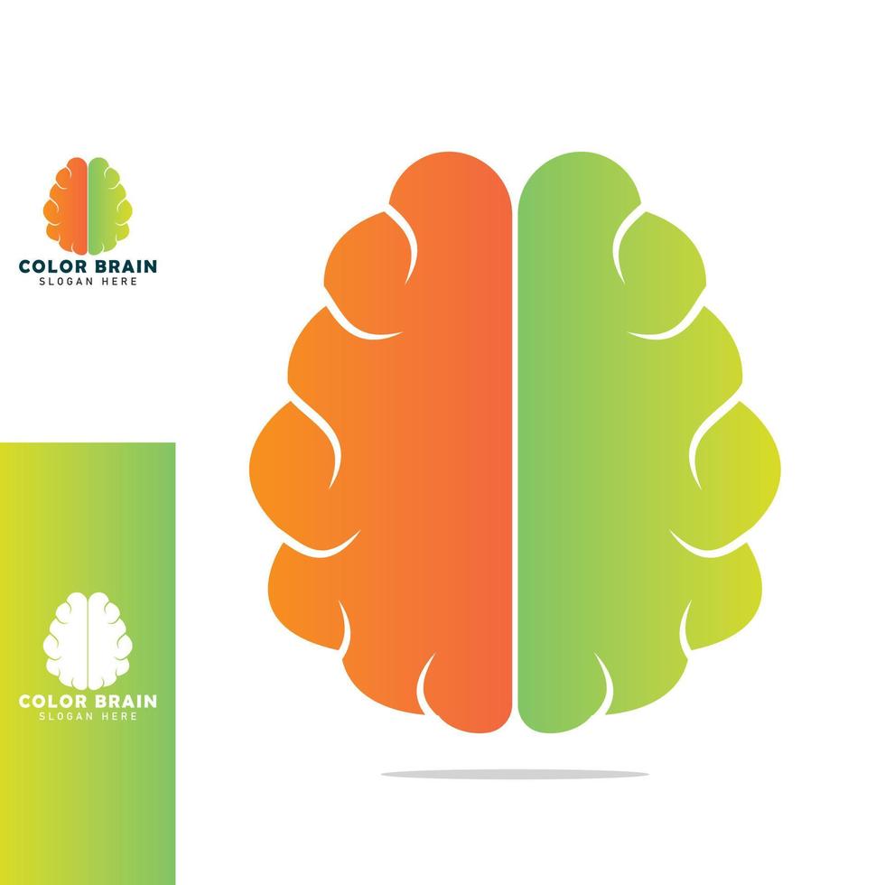 Ideenkonzept denken. Brainstorming-Power-Denken-Gehirn-Logo-Symbol. vektor