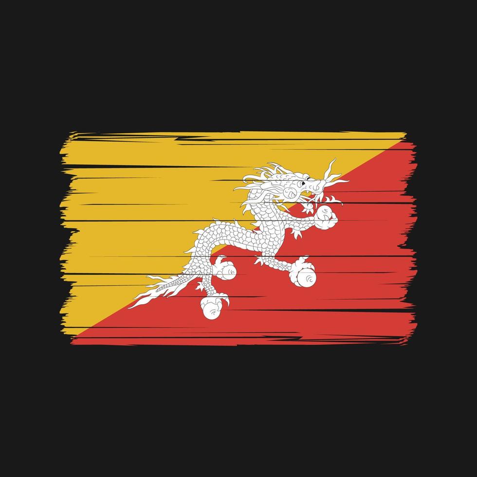 bhutan flagga vektor. nationell flagga vektor