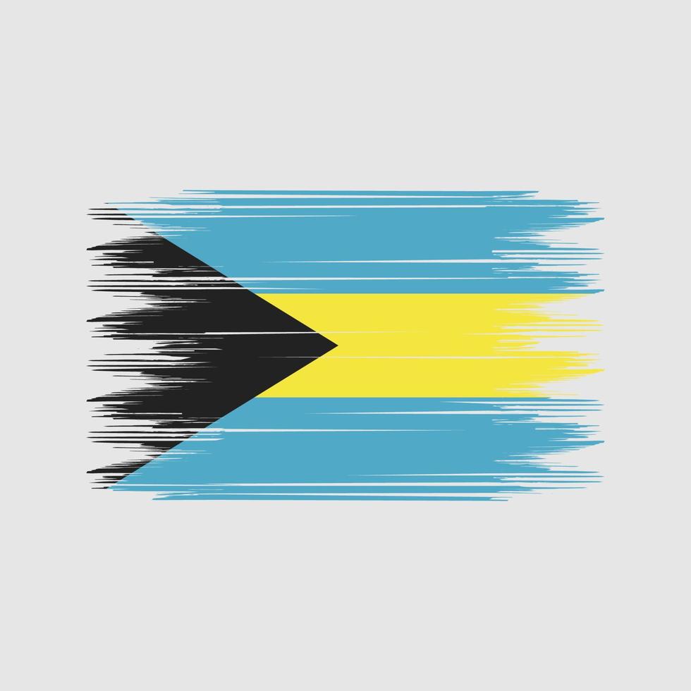 Bahamas flagga borsta vektor. nationell flagga borsta vektor