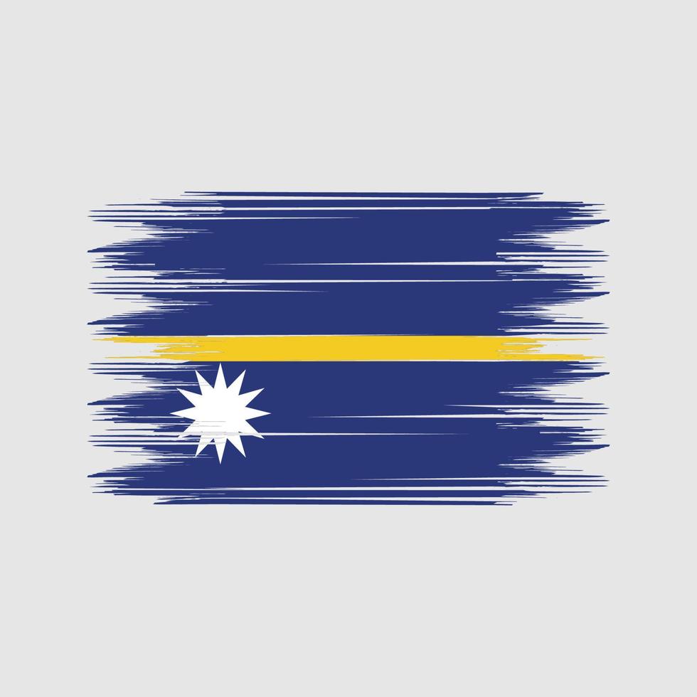 nauru flagga borsta vektor. nationell flagga borsta vektor