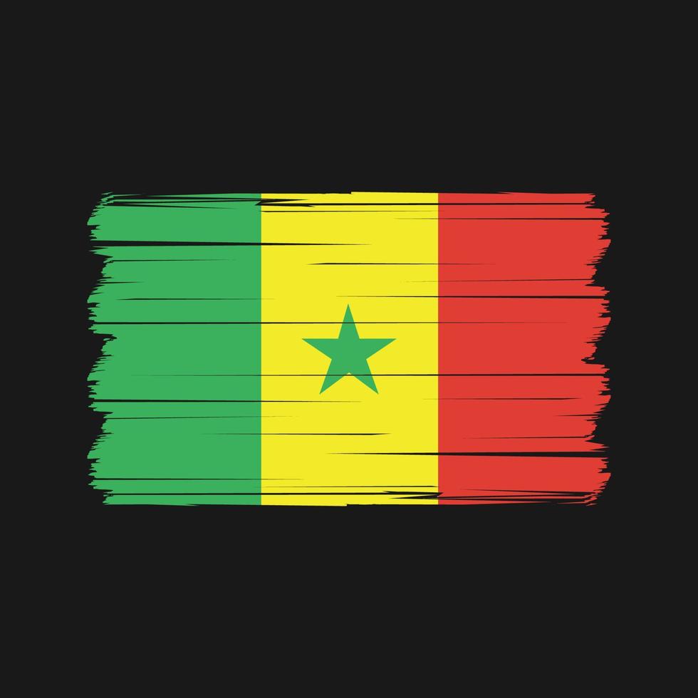 senegal flagga vektor. National flagga vektor