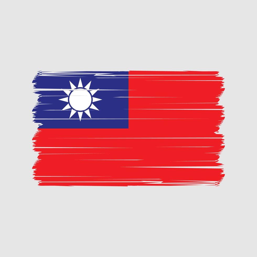 Vektor der Taiwan-Flagge. Vektor der Nationalflagge