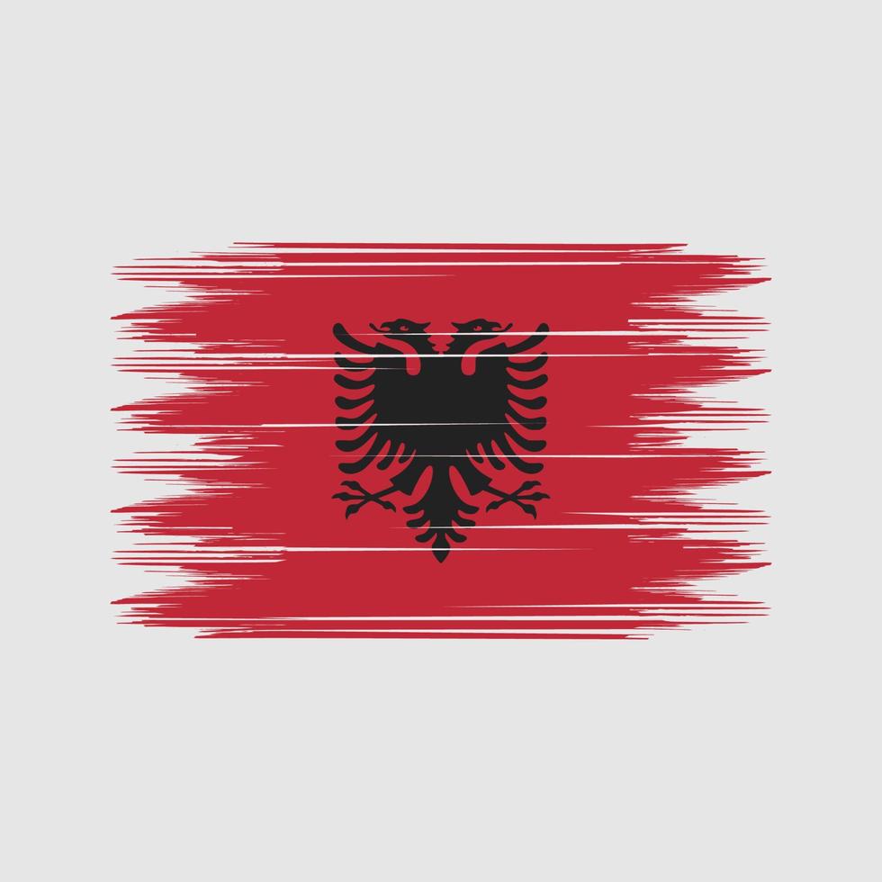 albania flagga borsta vektor. nationell flagga borsta vektor