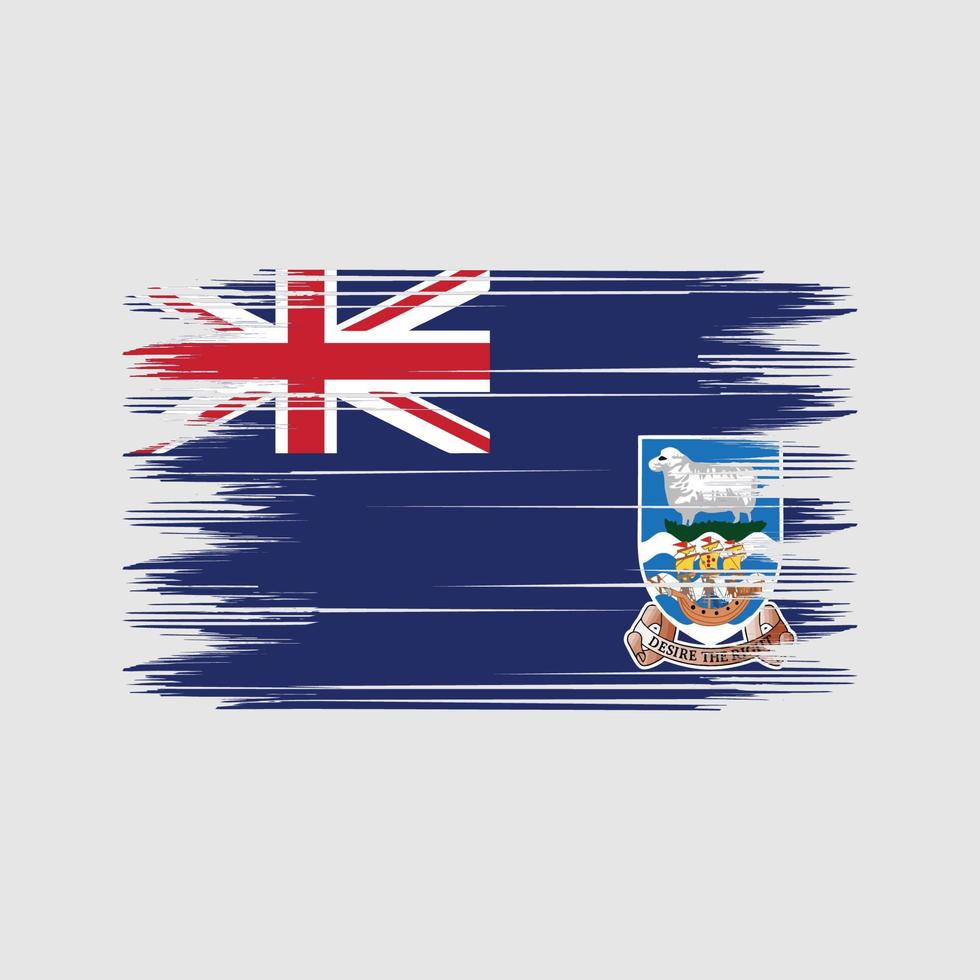 Falkland-Inseln-Flagge-Pinsel-Vektor. Pinselvektor der Nationalflagge vektor