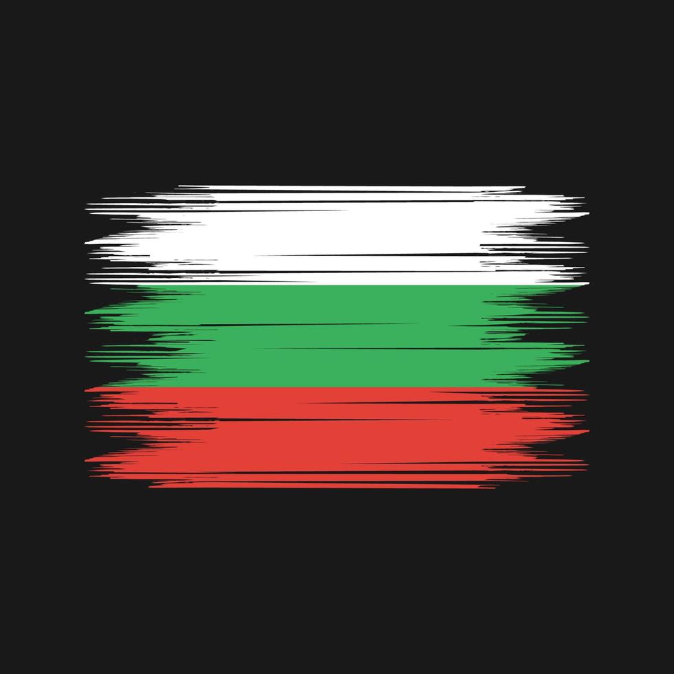 Bulgarien-Flagge-Pinsel-Vektor. Pinselvektor der Nationalflagge vektor