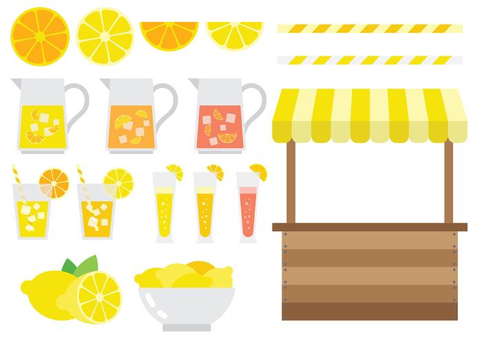 Free Lemonade Stand Icons Vektor