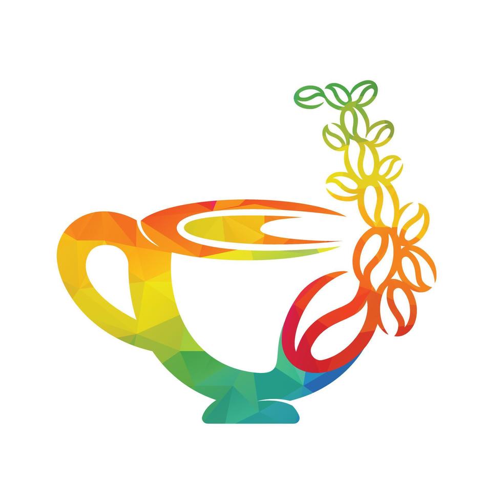 einfache moderne kaffee- und café-logo-design-vorlage. Design des Kaffee-Logo-Konzepts. vektor