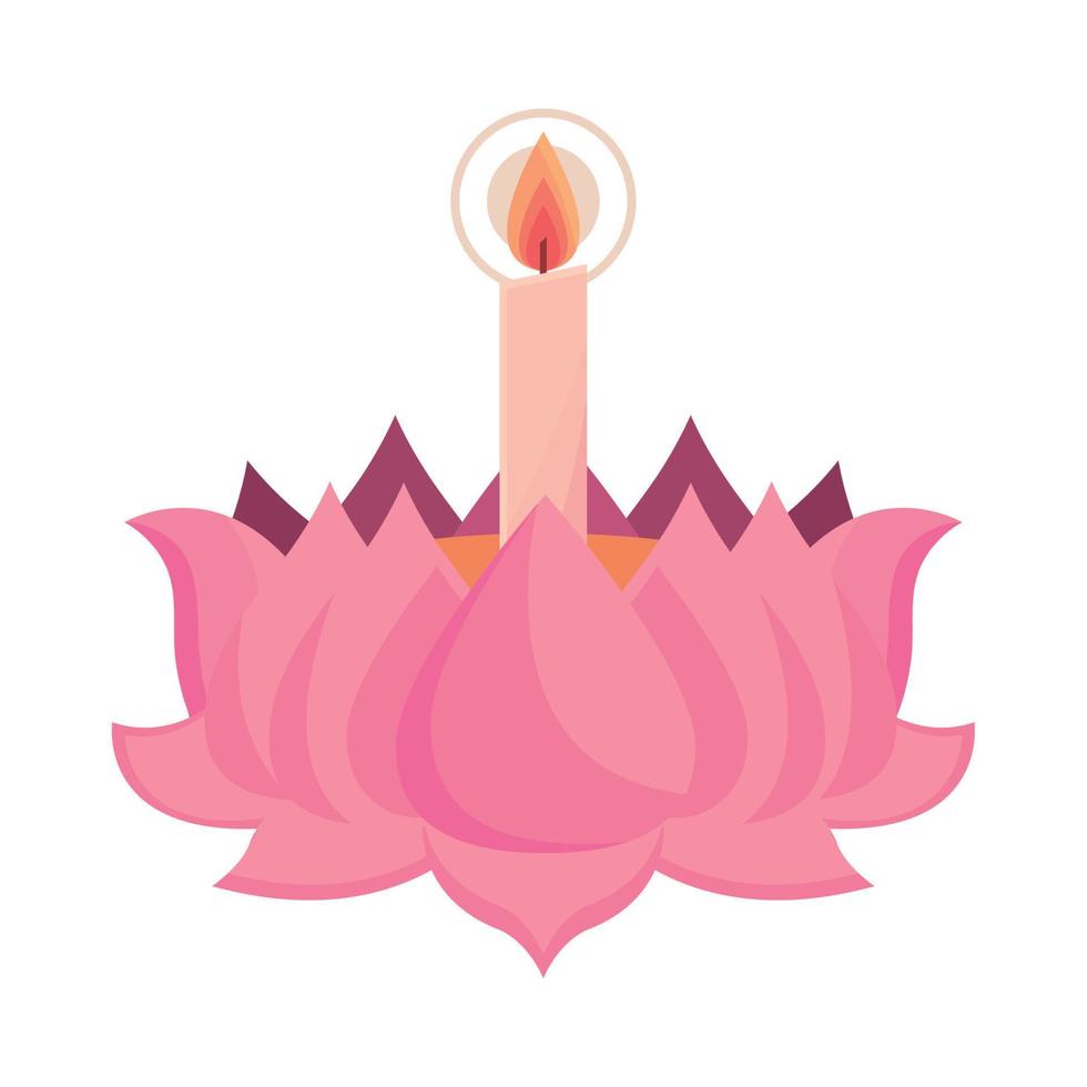 Loy Krathong Blume und Kerze vektor