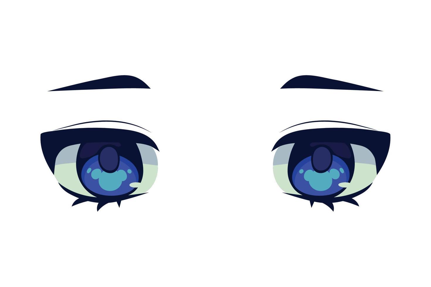 Anime Augen Nahaufnahme vektor